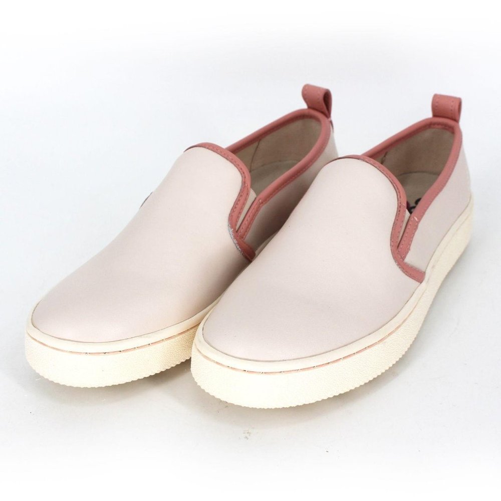 Coach Pink Slip-On Sneakers with Rose Trim